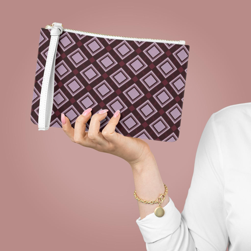 Burgundy Geometric Diamond Bachelorette Clutch | Bachelorette Wedding Weekend Essential