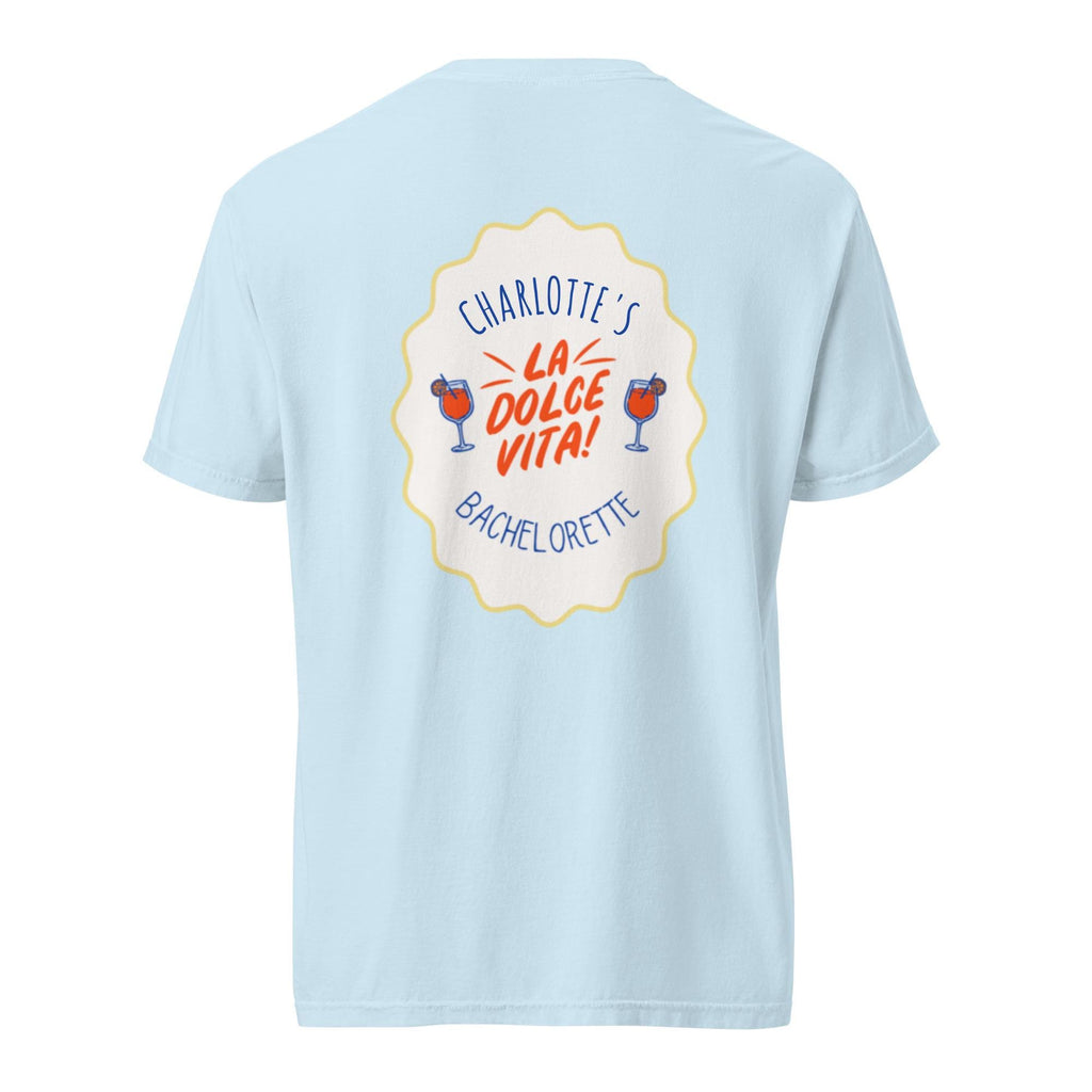 La Dolce Vita Bachelorette Tshirt | Aperol Spritz Icons | Comfort color tee with back detail