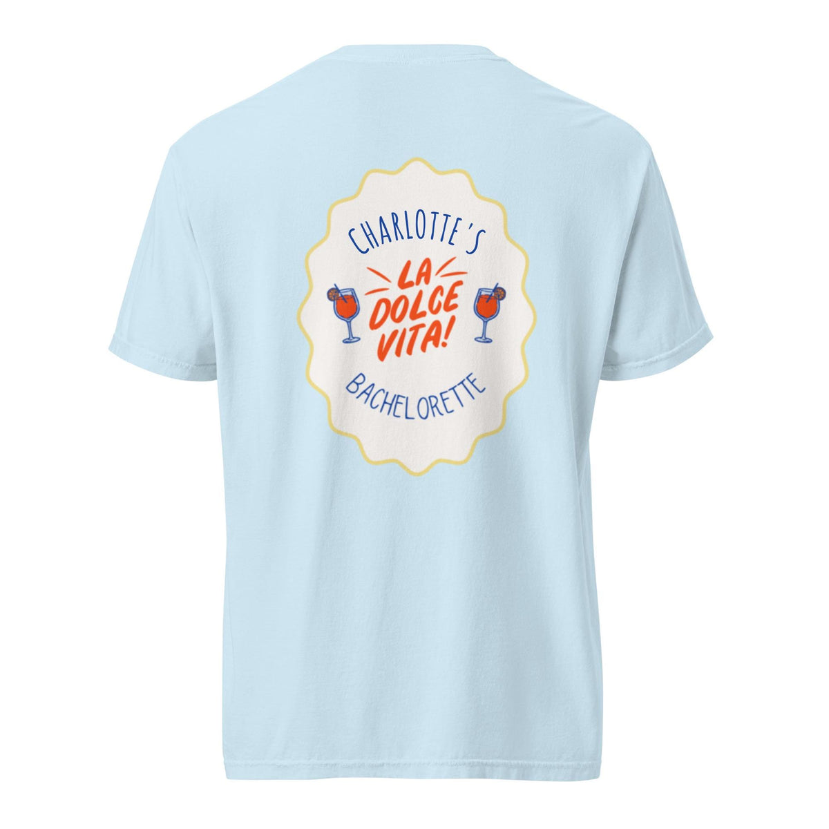 La Dolce Vita Bachelorette Tshirt | Aperol Spritz Icons | Comfort color tee with back detail