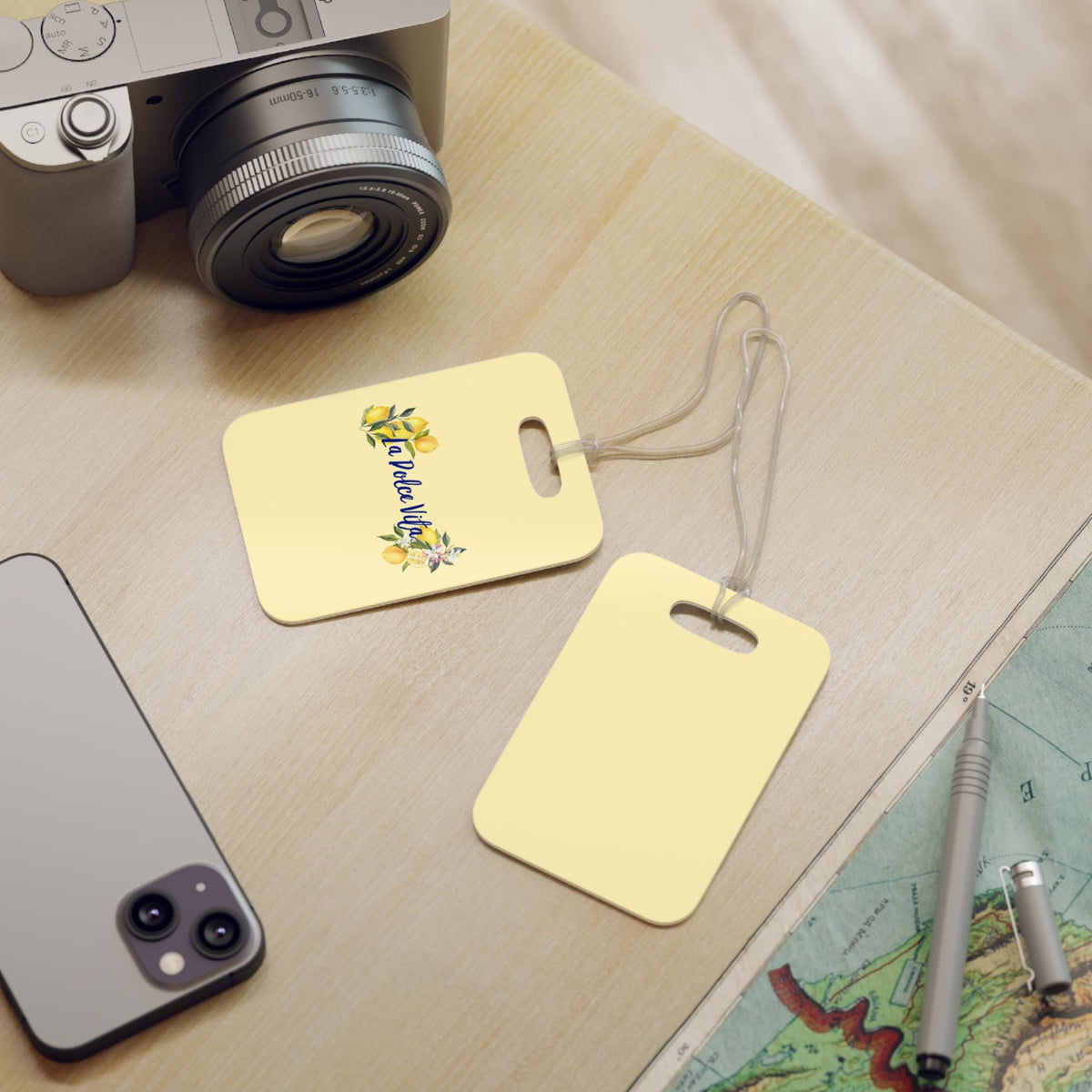 La Dolce Vita Lemon Luggage Tags | Bachelorette Travel ID