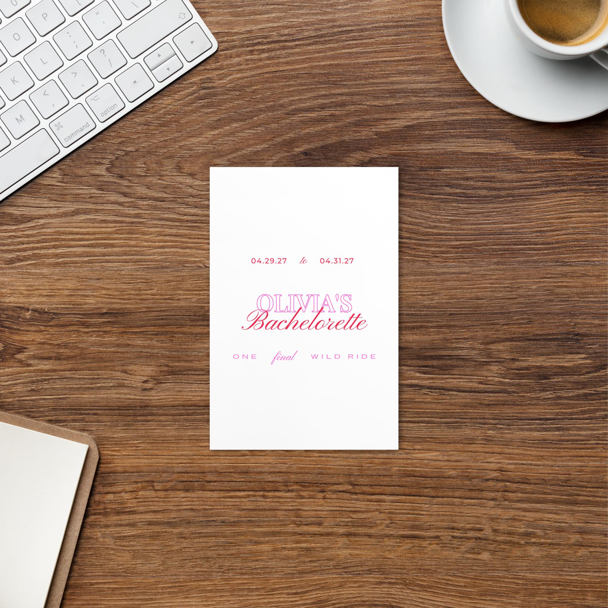 Bachelorette Invitation | Disco Cowgirl theme | One final ride
