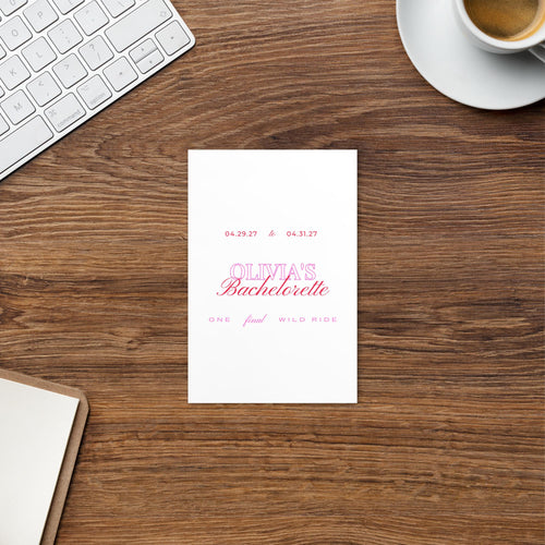 Bachelorette Invitation | Disco Cowgirl theme | One final ride
