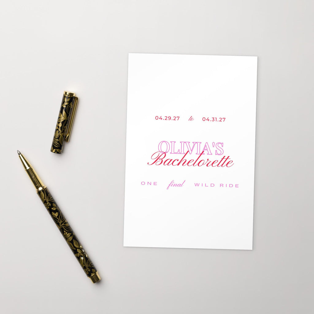 Bachelorette Invitation | Disco Cowgirl theme | One final ride