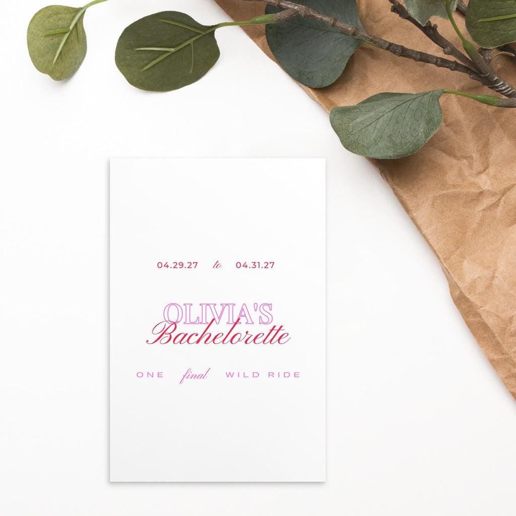 Bachelorette Invitation | Disco Cowgirl theme | One final ride