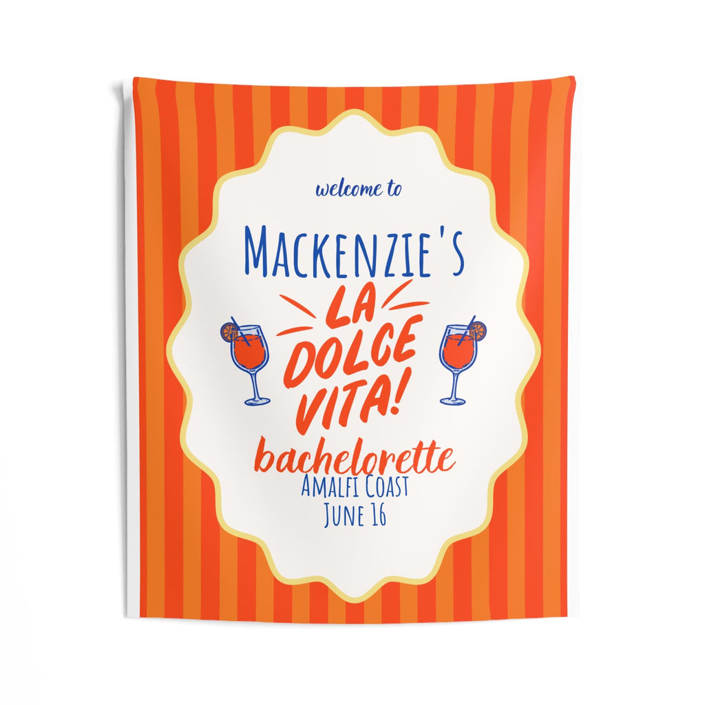 La Dolce Vita Bachelorette Welcome Banner Decor | Amalfi Coast Party Decor