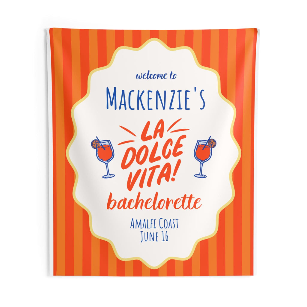 La Dolce Vita Bachelorette Welcome Banner Decor | Amalfi Coast Party Decor
