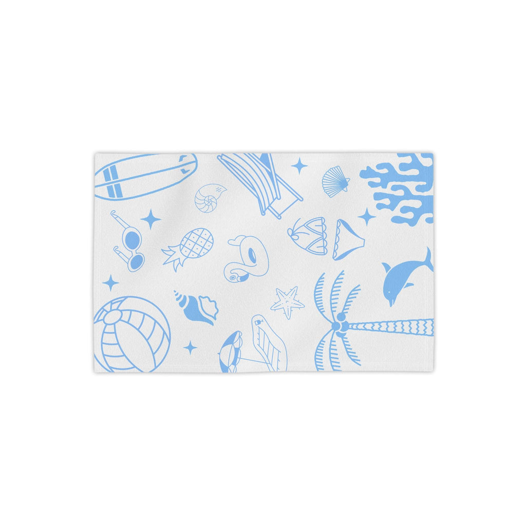 Coastal Blue Beach Towel | Summer Icons, Quick Dry, Polyester Front