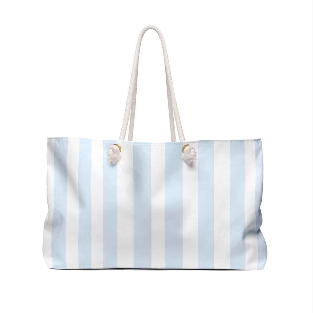 Coastal Collection Personalized Weekender Tote | Stripes & Coastal Blue Beach Graphics