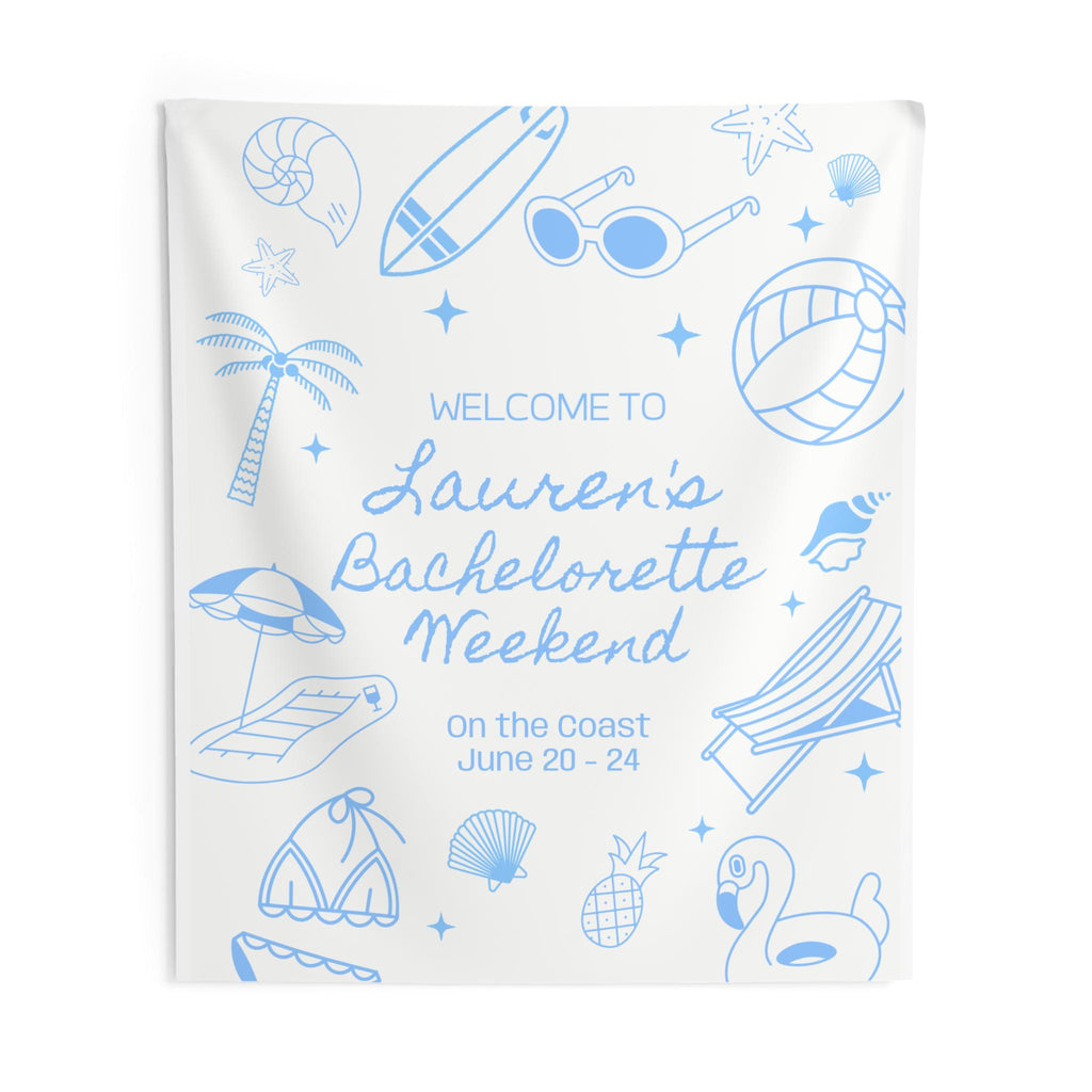 Coastal Bachelorette Welcome Banner| Personalized Beach Disco
