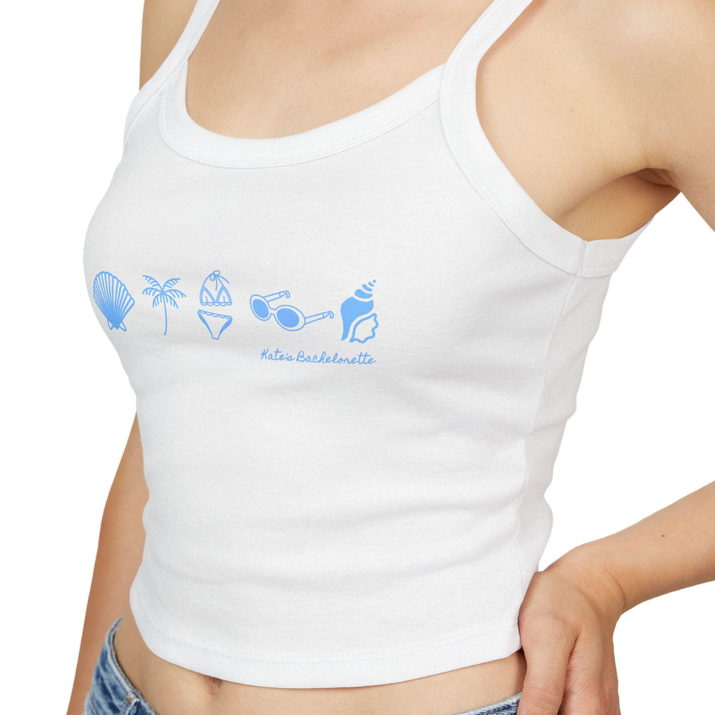 Coastal Club Bachelorette Tank | Personalized, Beach Blue Icons