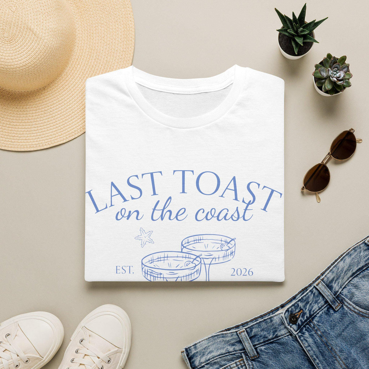Last Toast on the Coast T-Shirt | Bachelorette Coastal Personalize Tshirt
