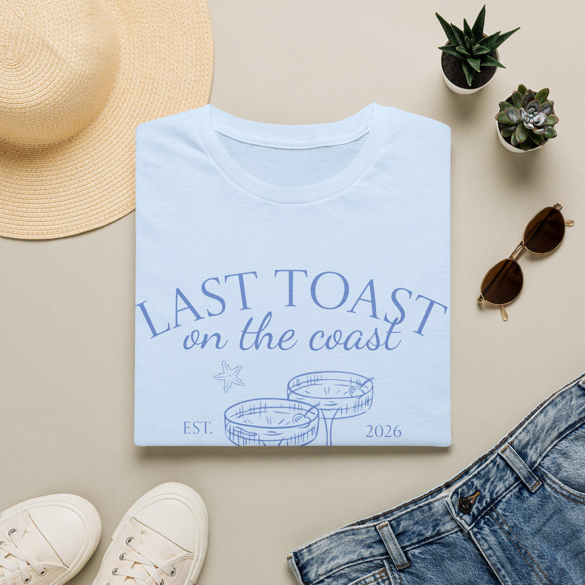 Last Toast on the Coast T-Shirt | Bachelorette Coastal Personalize Tshirt