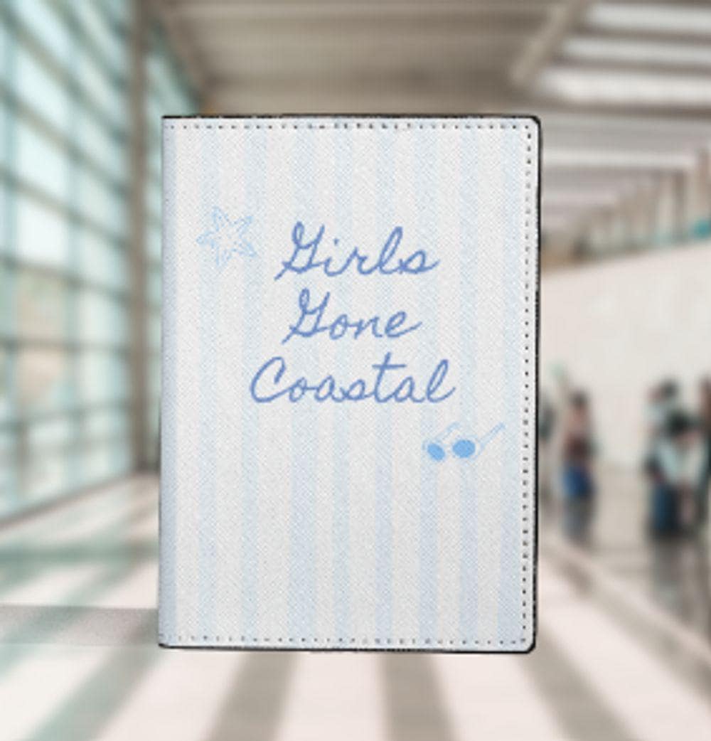 Girls Gone Coastal Bachelorette Leather Passport Wallet