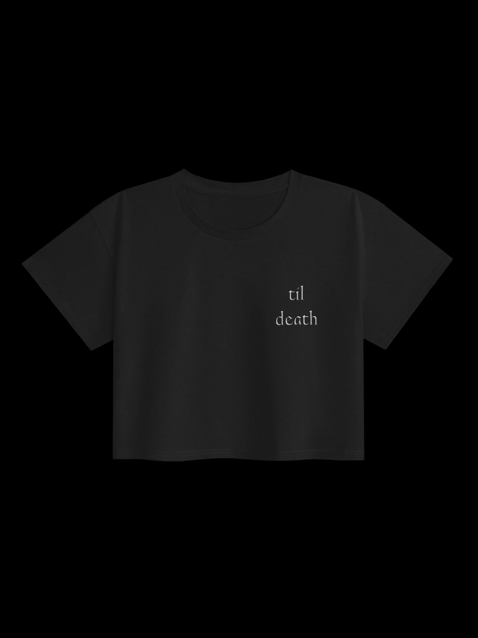 til death bride crop top
