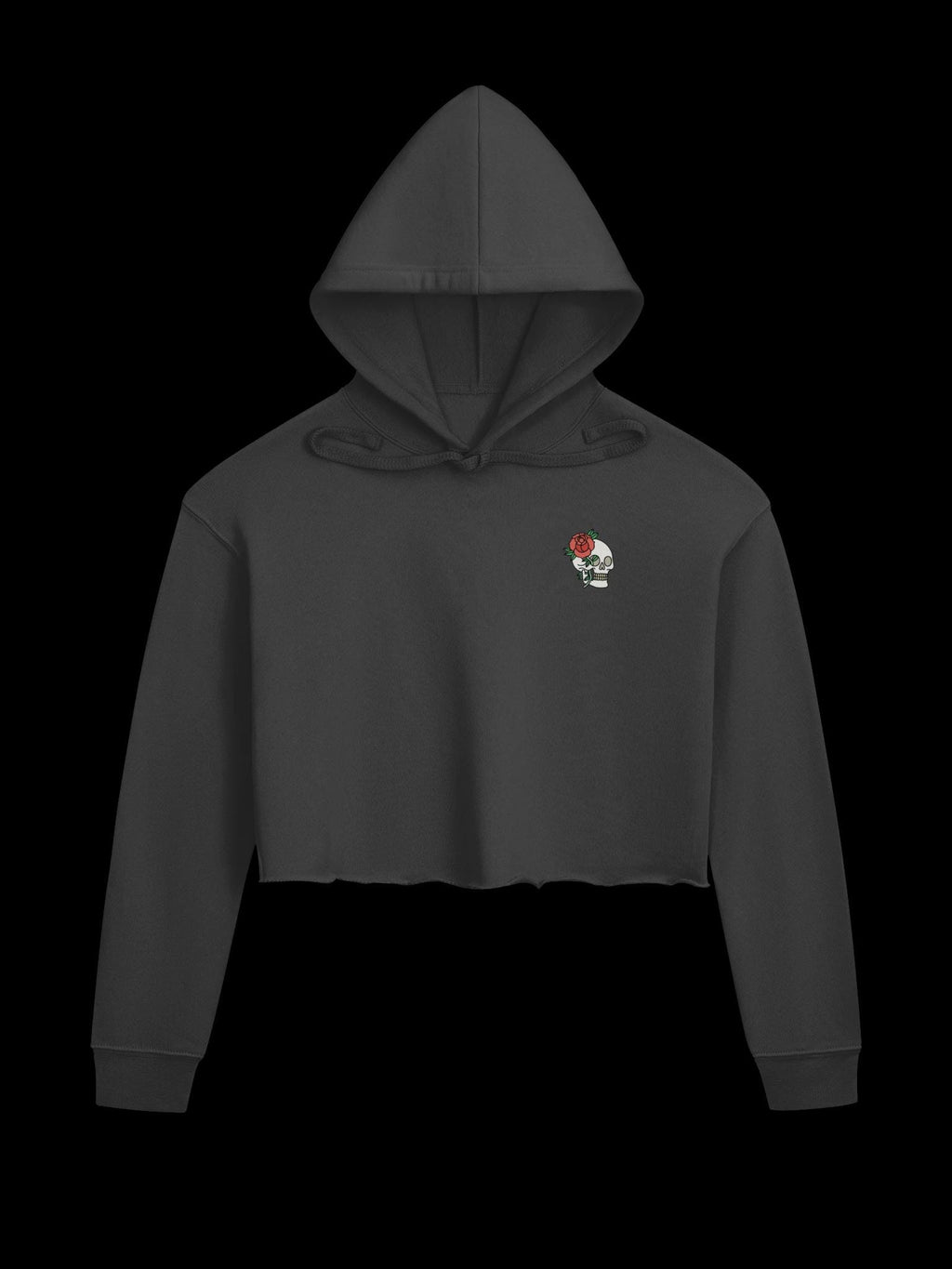til death crop top hoodie