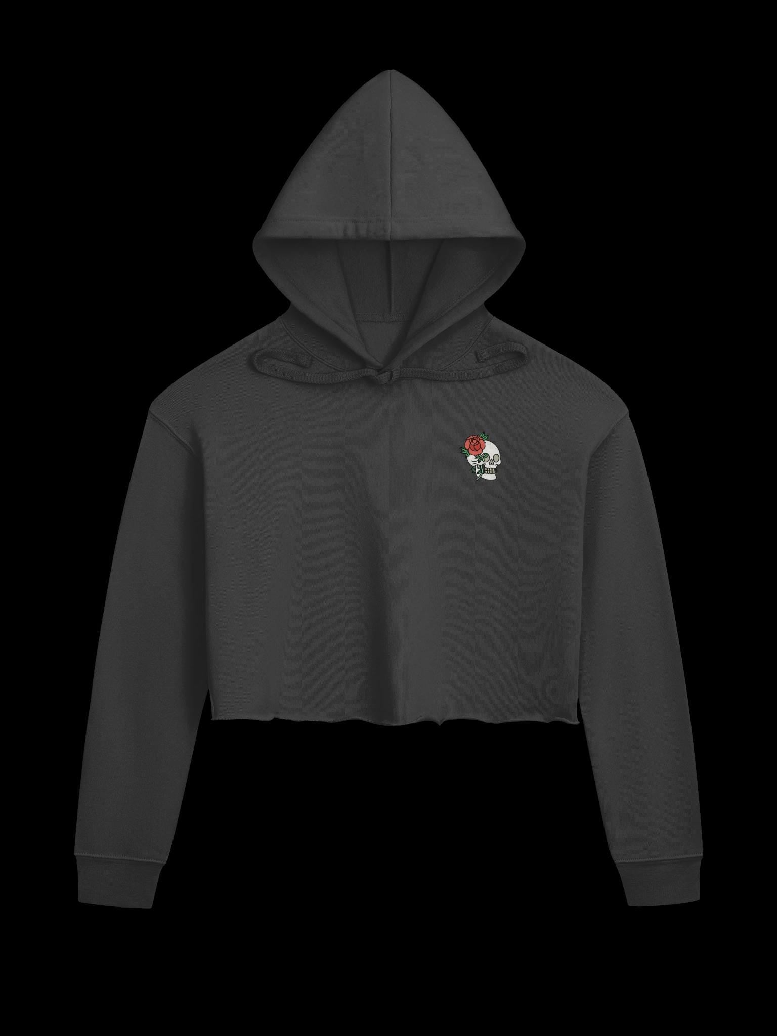 til death crop top hoodie