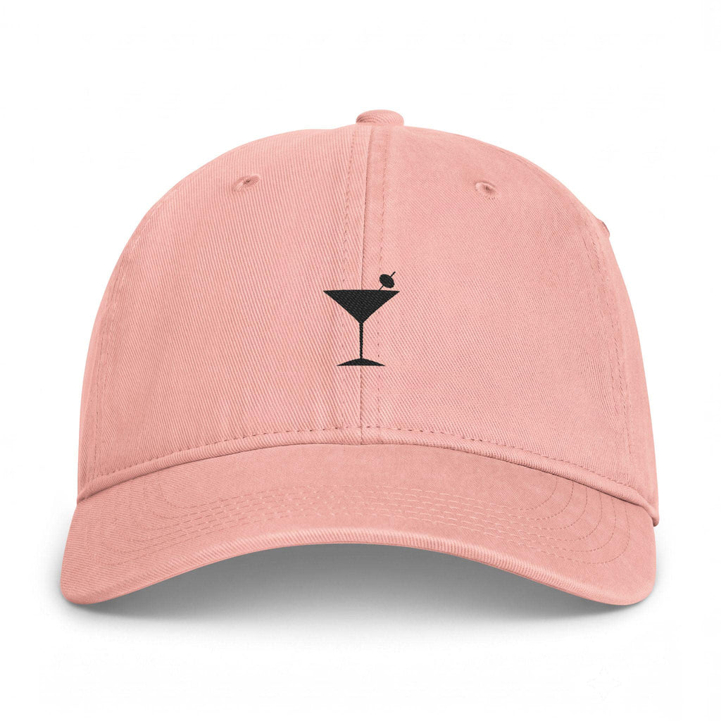 Martini Glass Embroidered Cap | Beachy Cocktail Hat