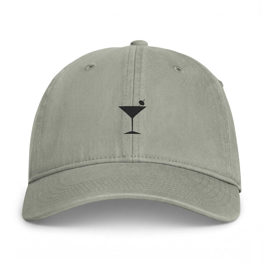 Martini Glass Embroidered Cap | Beachy Cocktail Hat