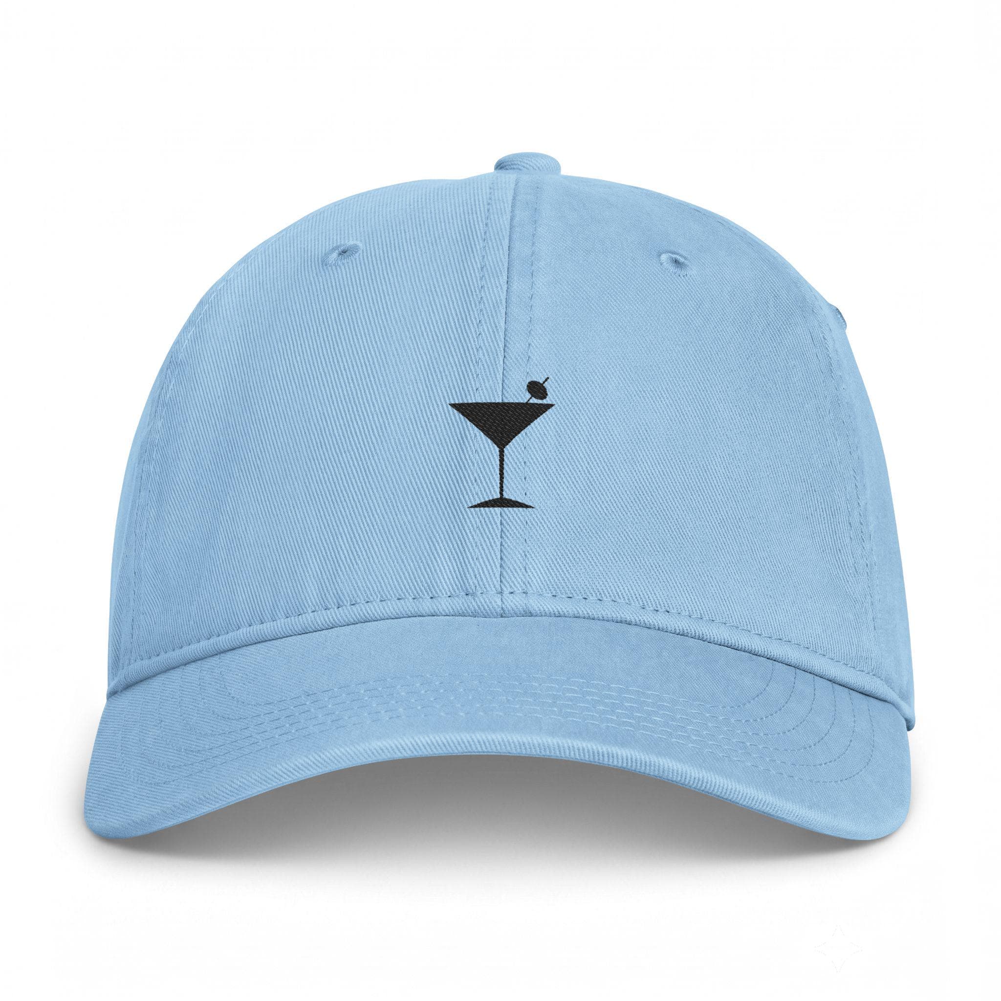 Martini Glass Embroidered Cap | Beachy Cocktail Hat