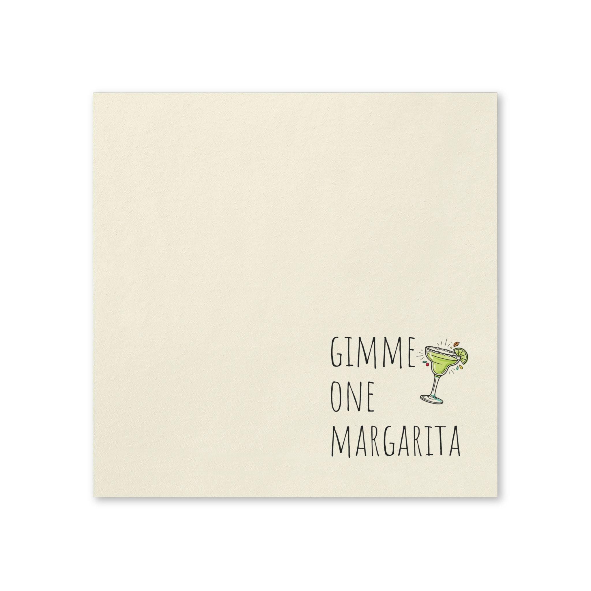Gimme One Margarita Napkins | Cocktail Party Paper Napkins