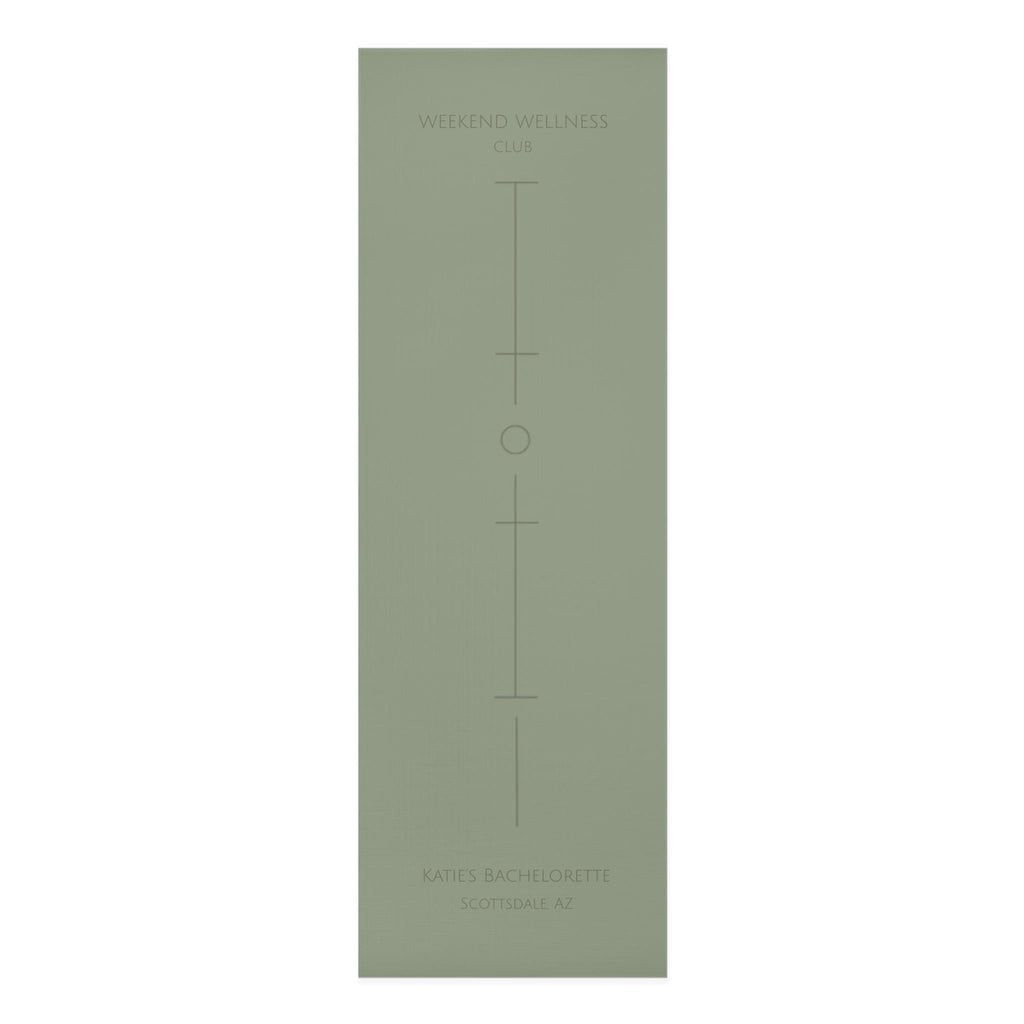 Sage Green Personalized Yoga Mat | Bachelorette Party Foam Mat