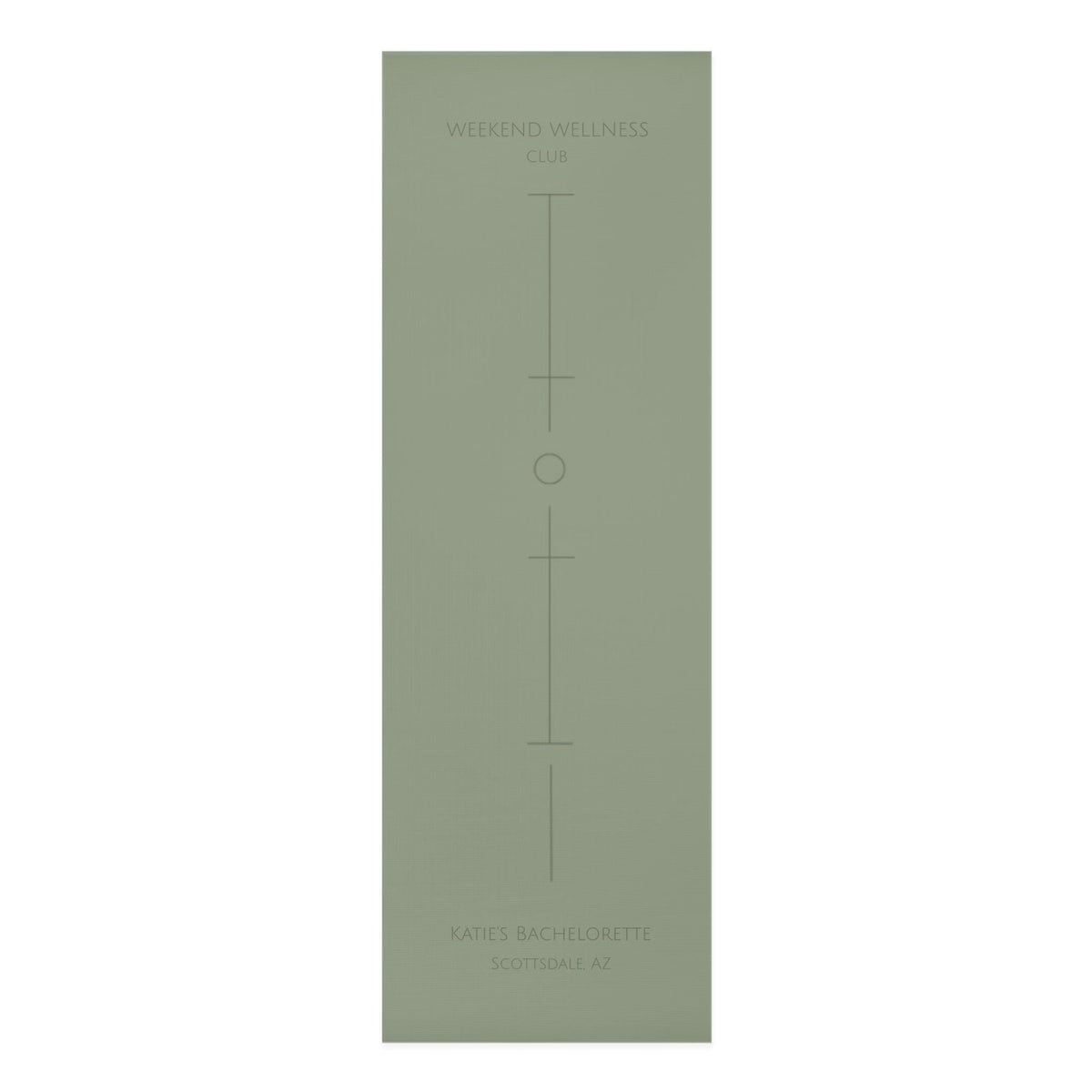 Sage Green Personalized Yoga Mat | Bachelorette Party Foam Mat