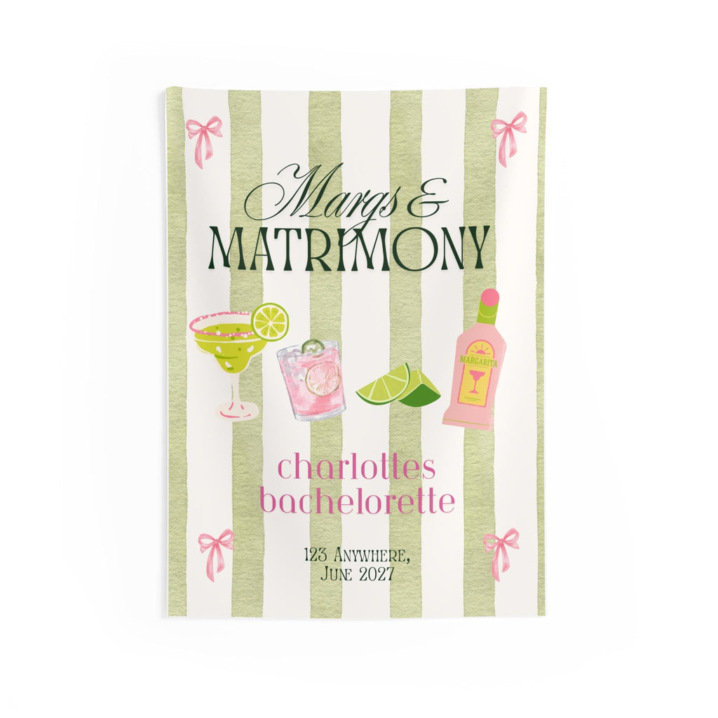Margs & Matrimony Bachelorette Banner | Welcome Sign