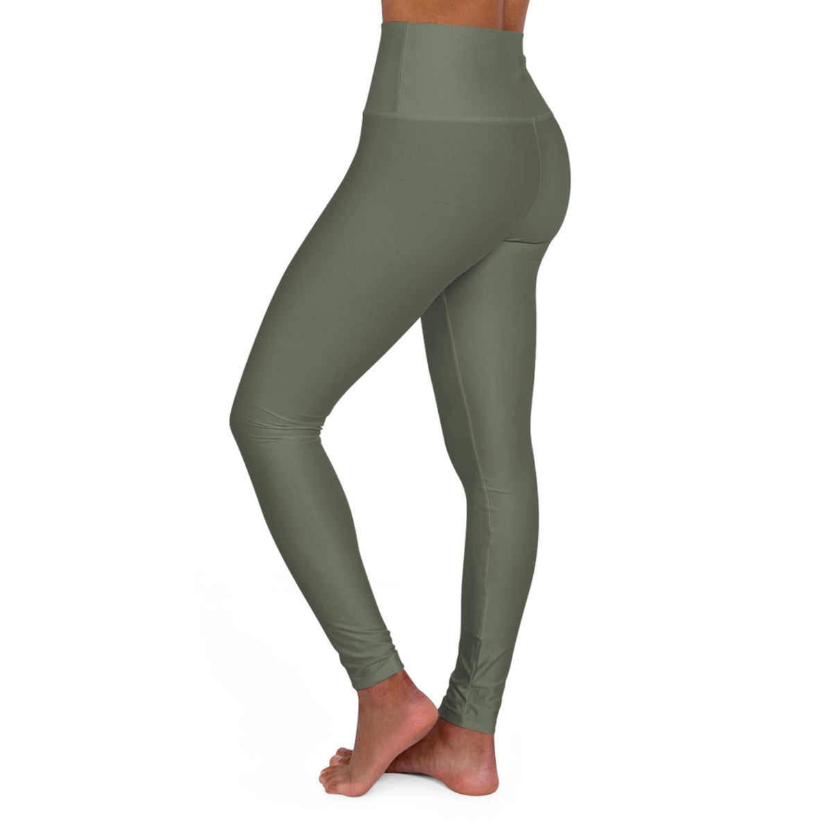Olive Green High Waisted Yoga Leggings | Personalized Bachelorette Set | All-Over Print
