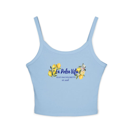 Bachelorette Tank | La Dolce Vita lemon floral personalized Graphic Tank