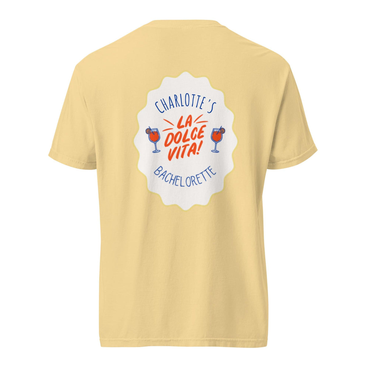 La Dolce Vita Bachelorette Tshirt | Aperol Spritz Icons | Comfort color tee with back detail