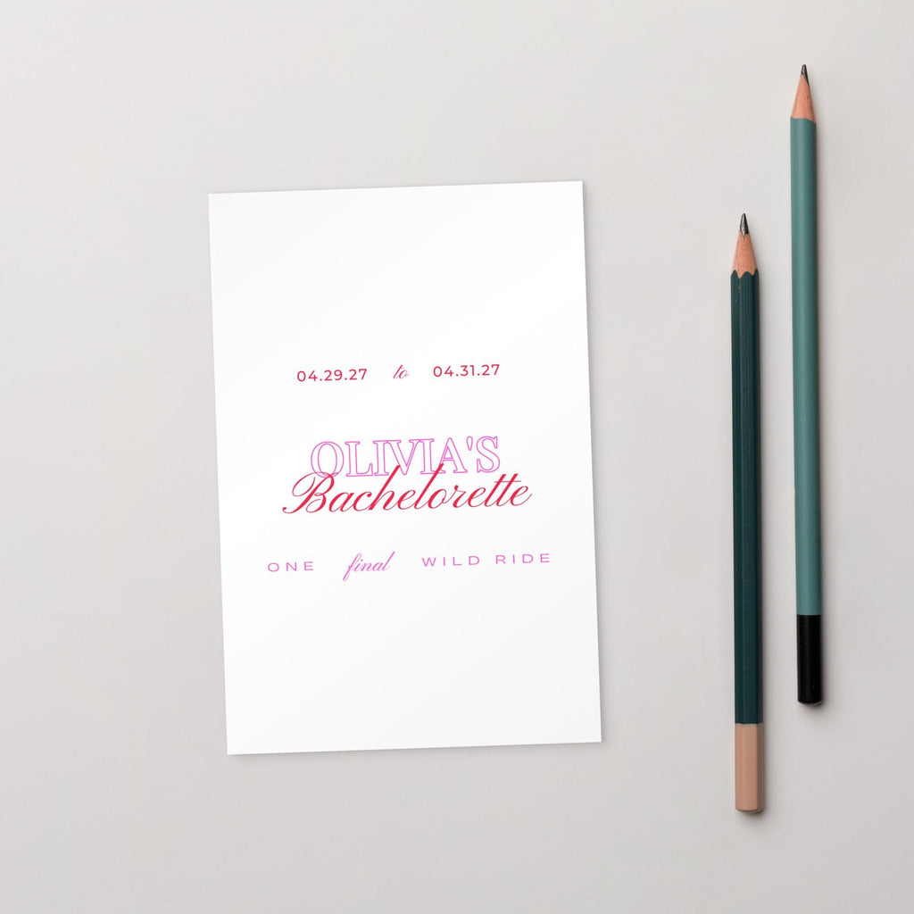 Bachelorette Invitation | Disco Cowgirl theme | One final ride