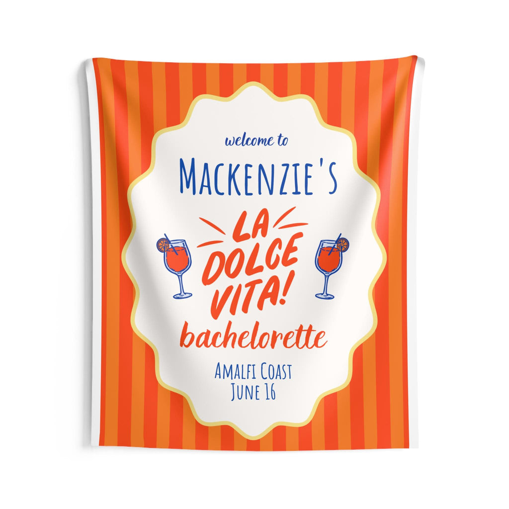La Dolce Vita Bachelorette Welcome Banner Decor | Amalfi Coast Party Decor