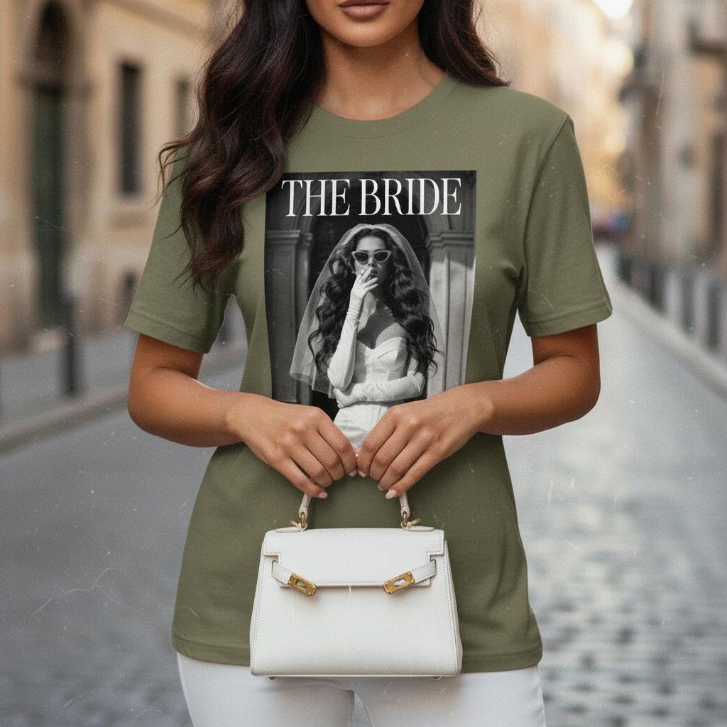 The Bride photo tee T-Shirt | Vintage bridal portrait graphic