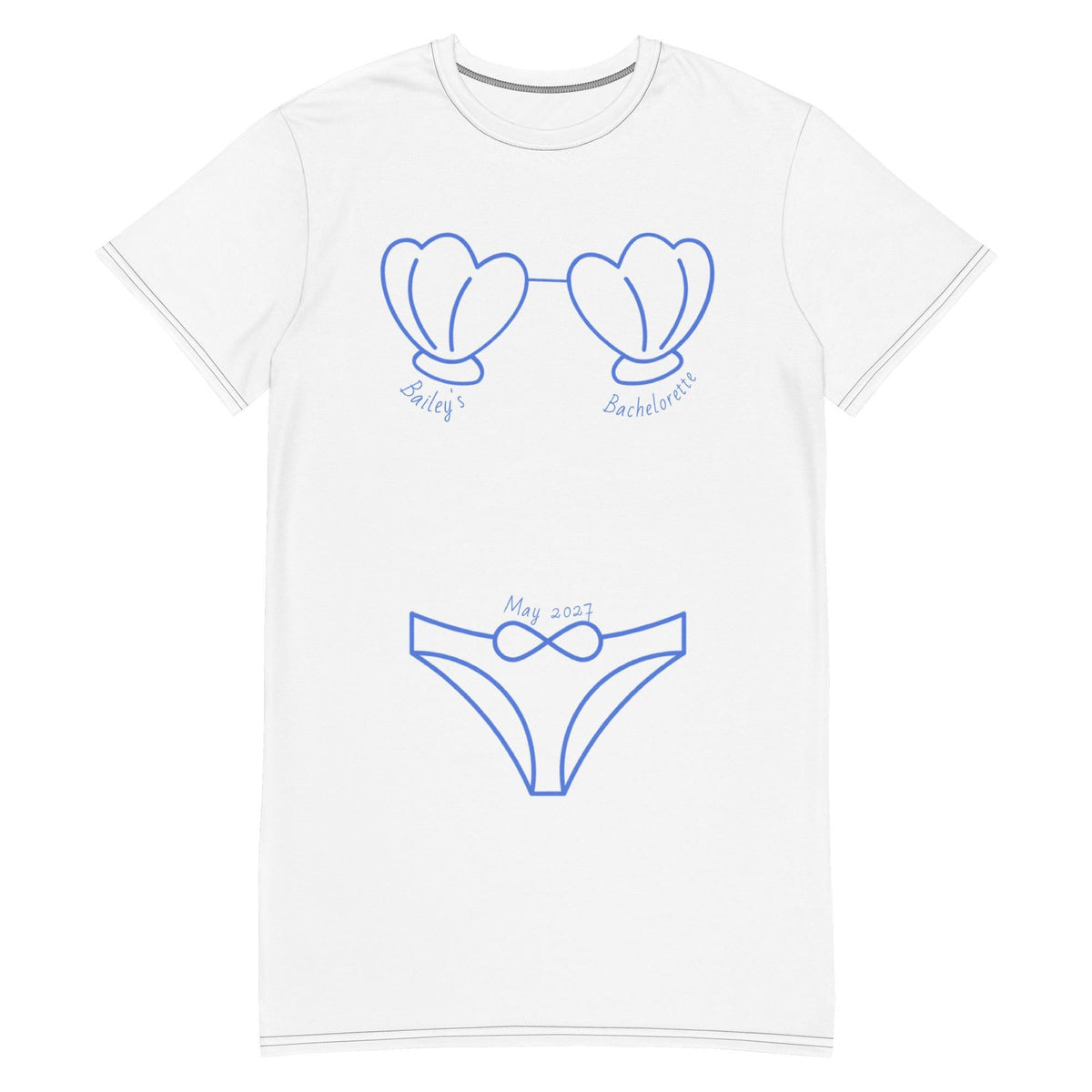 Coastal Bathing Suit Cover Up | Bachelorette Seashell Design