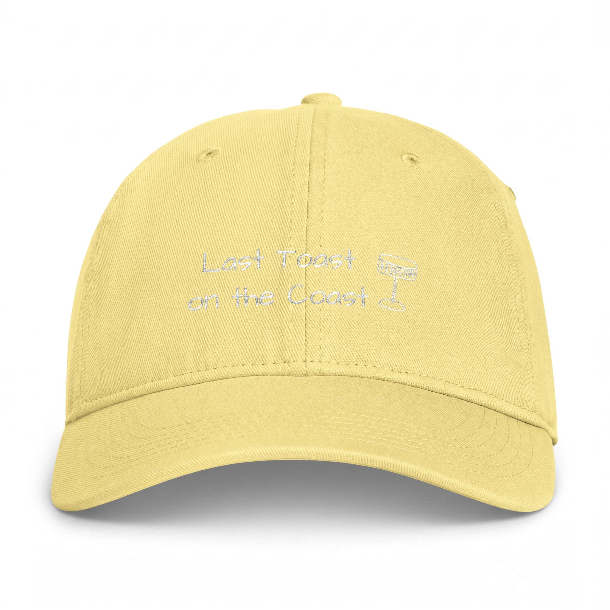 Last Toast on the Coast Bachelorette Cap | Embroidered coastal script hat for bride and party