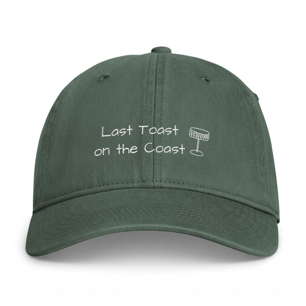 Last Toast on the Coast Bachelorette Cap | Embroidered coastal script hat for bride and party