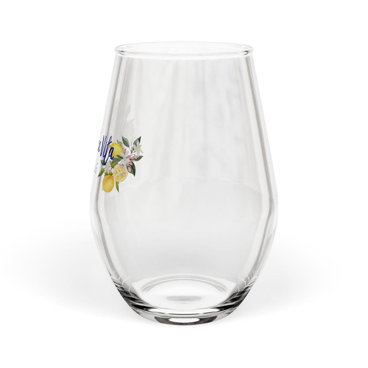 Stemless Bachelorette Wine Glass | Personalized | Lemon Floral