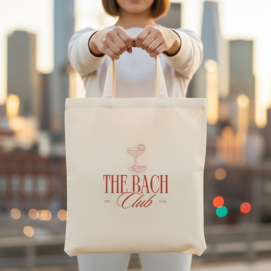 The Bach Club Tote Bag | City Social Bachelorette Theme