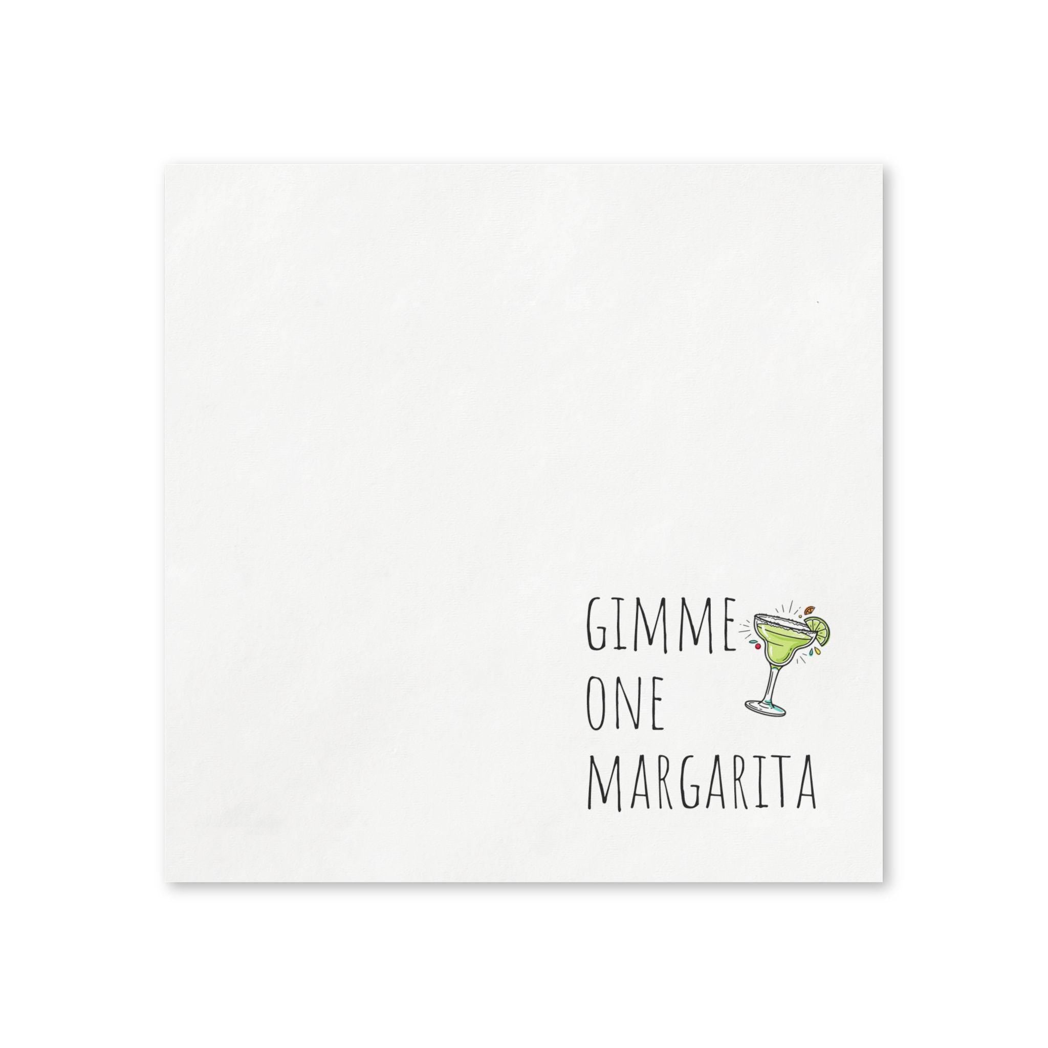 Gimme One Margarita Napkins | Cocktail Party Paper Napkins