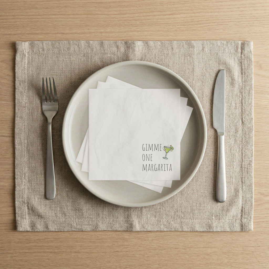Gimme One Margarita Napkins | Cocktail Party Paper Napkins