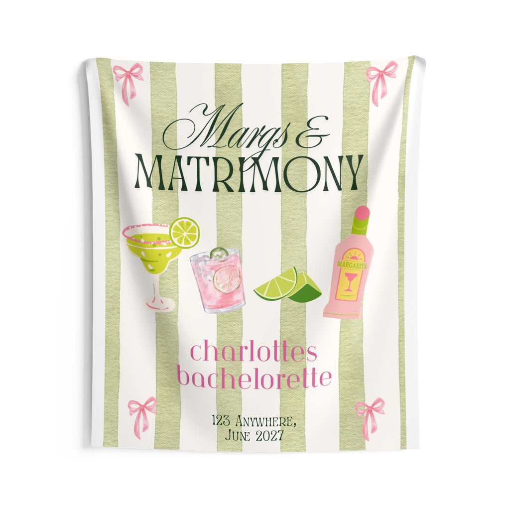 Margs & Matrimony Bachelorette Banner | Welcome Sign