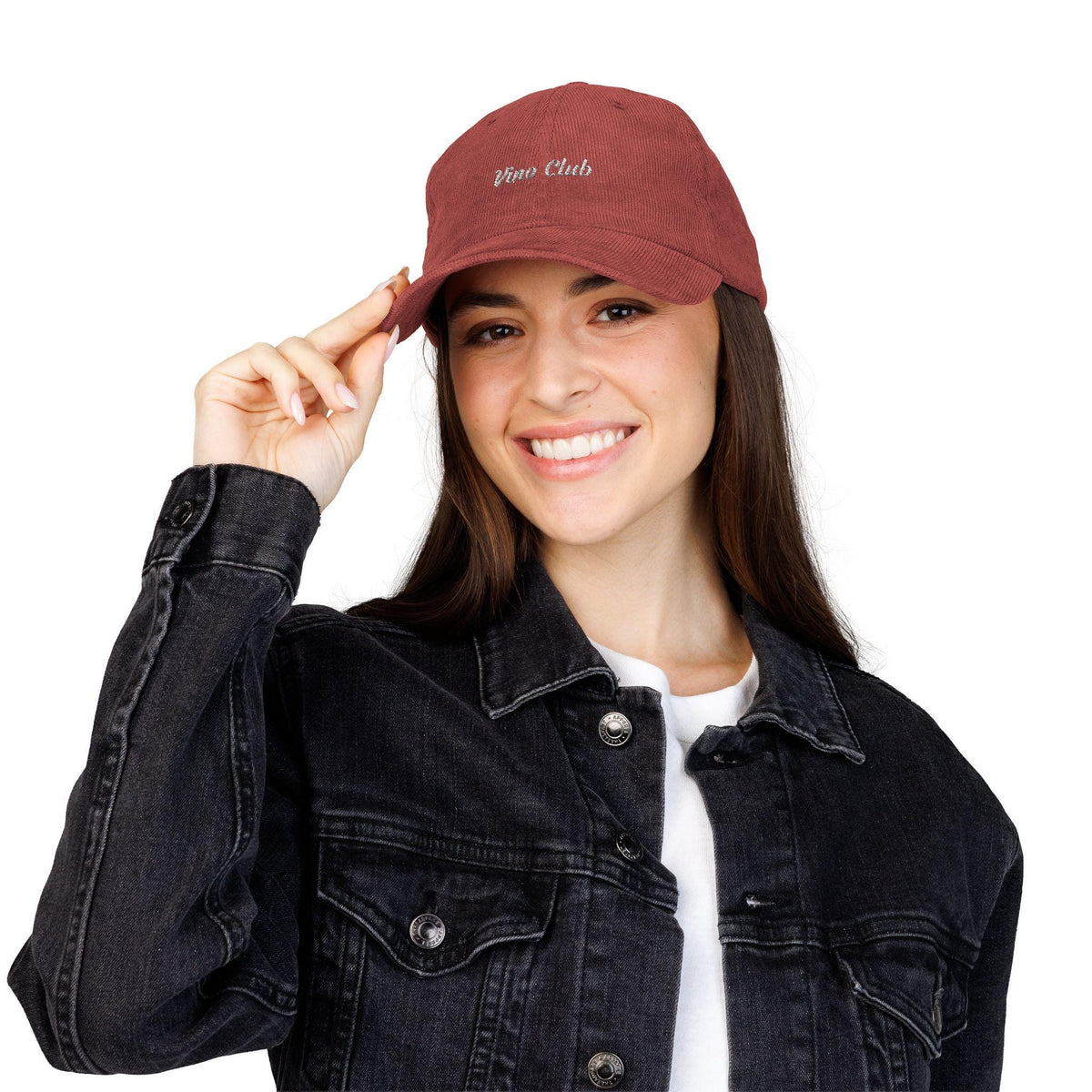 Vino Club Embroidered Hat | Corduroy Vintage Cap