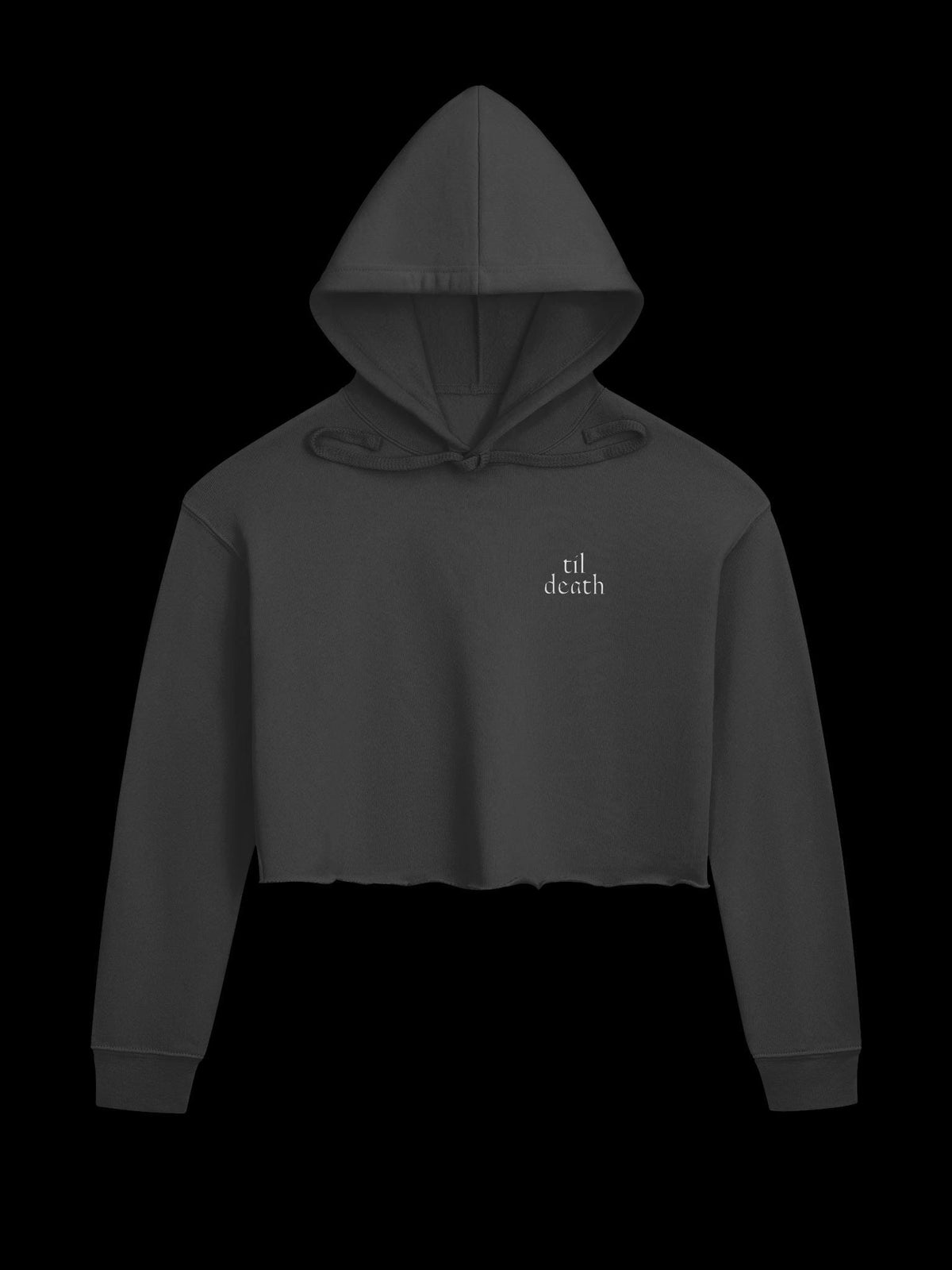 Til Death Version 2 Crop Top Hoodie