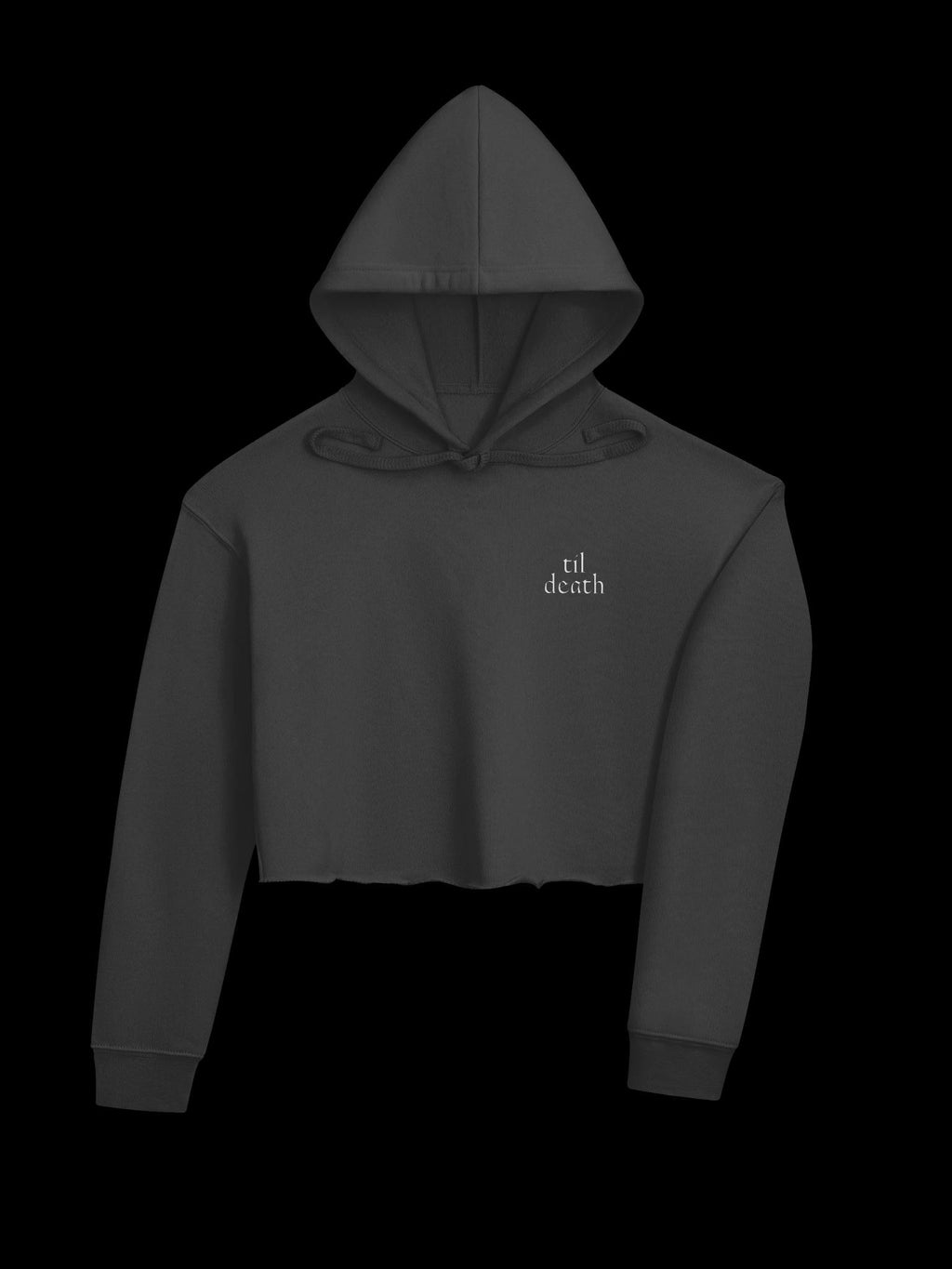 Til Death Version 2 Crop Top Hoodie