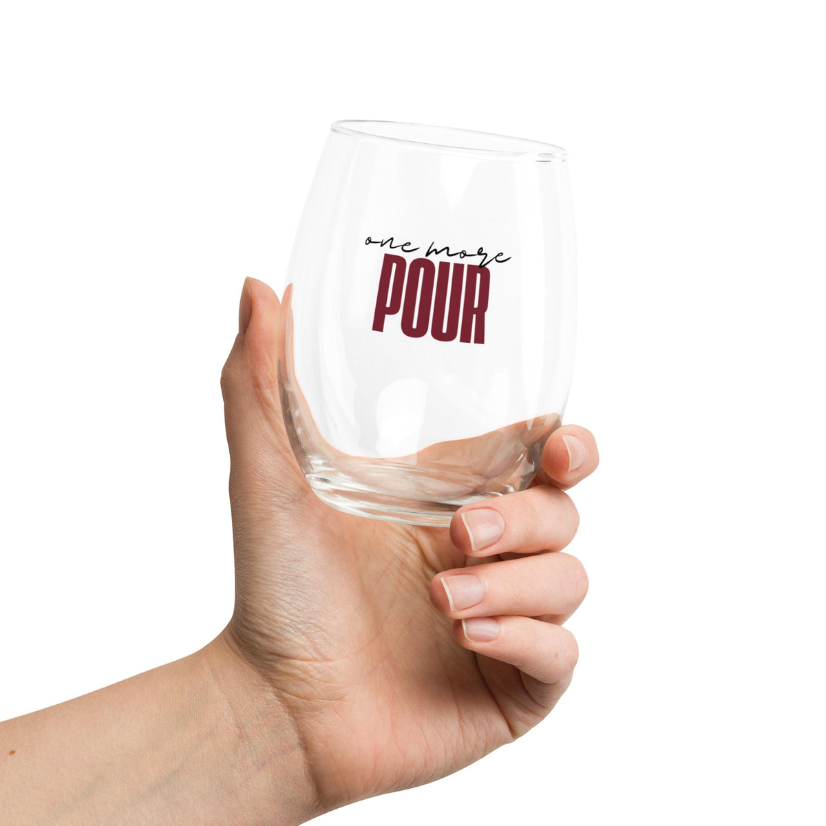 One More Pour Stemless wine glass for wine lovers