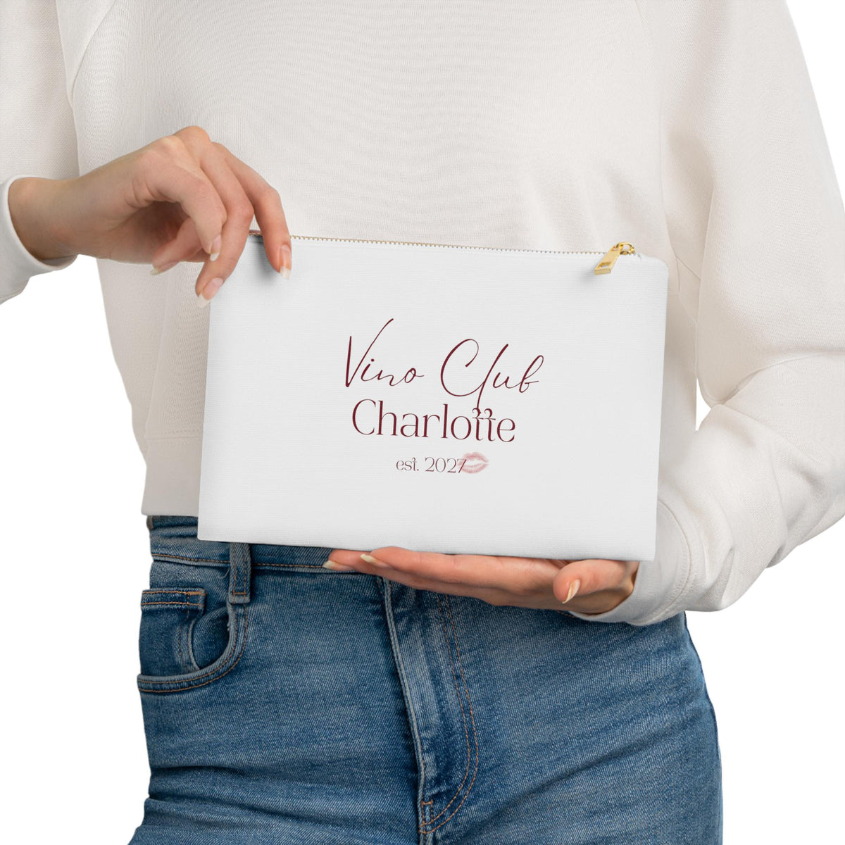 Vino Club Personalized Cosmetic Bag | Bridesmaid, Bridal Party Gift