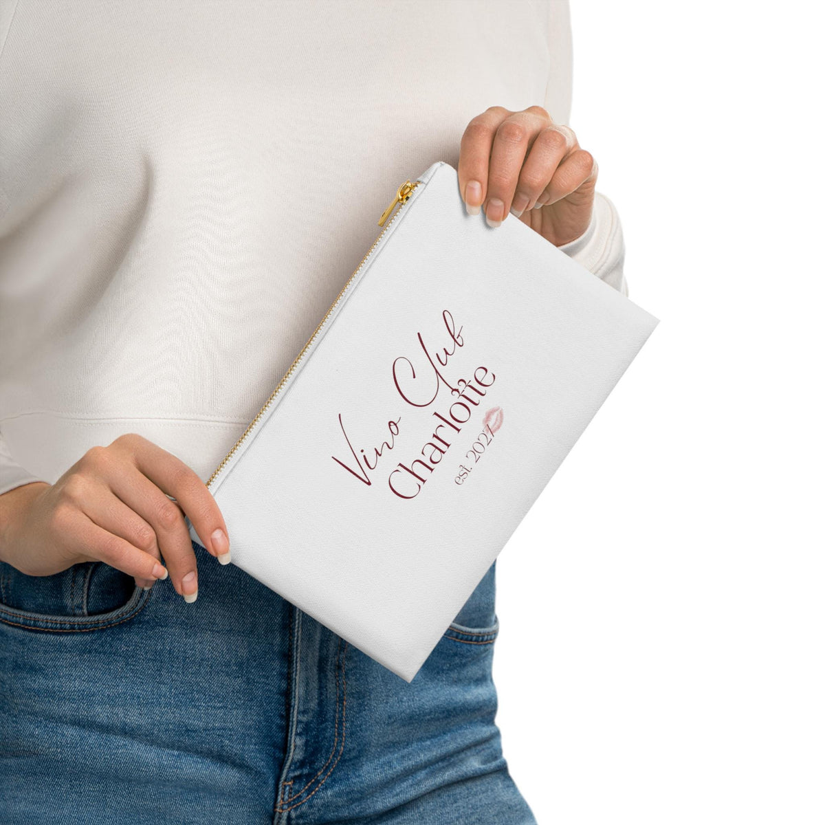 Vino Club Personalized Cosmetic Bag | Bridesmaid, Bridal Party Gift
