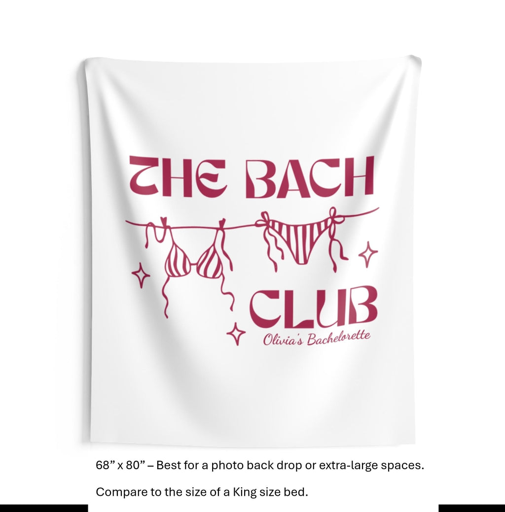 The Bach Club Bachelorette Banner | Bachelorette Party Decor & Welcome Sign