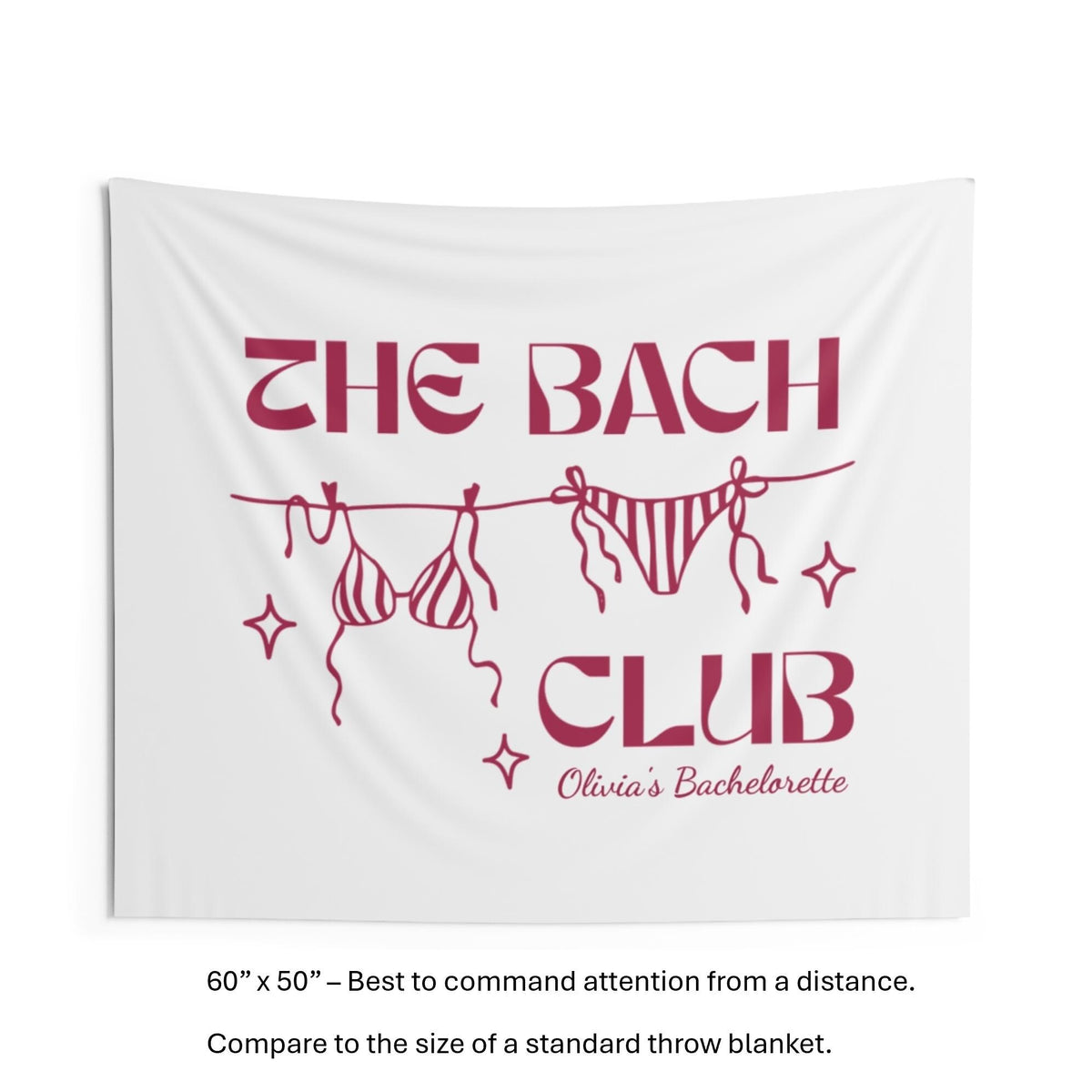 The Bach Club Bachelorette Banner | Bachelorette Party Decor & Welcome Sign