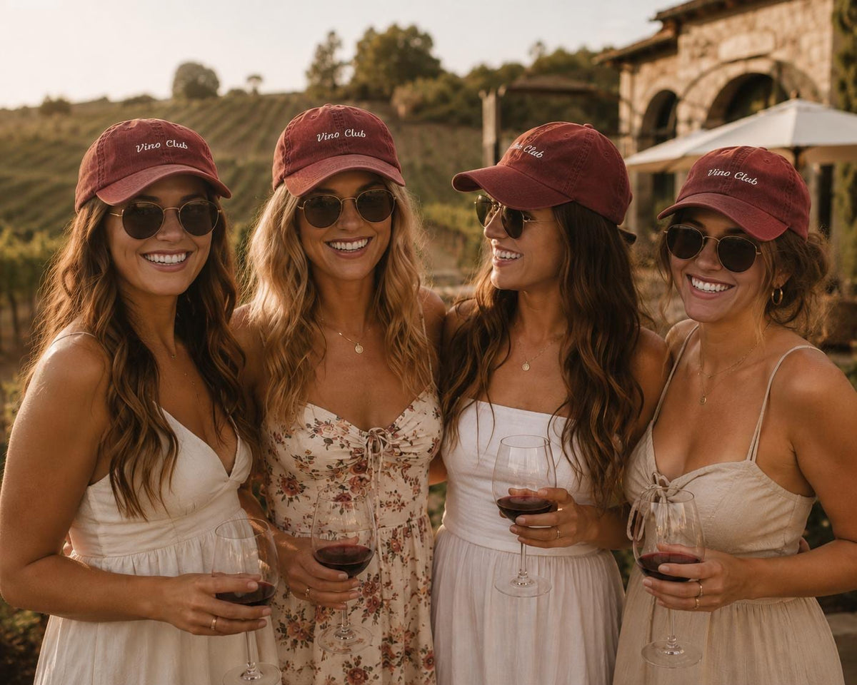 Vino Club Embroidered Hat | Corduroy Vintage Cap